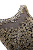 Halle Ärmelloses formelles exklusive Ballkleid mit Bordüre mit natürlicher Taille - 3