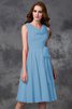 Abito da Damigella Naturale Principessa in Chiffon A-Line Cerniera - 3