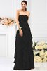 Robe demoiselle d'honneur longue plissé de bustier jusqu'au sol au drapée - 2