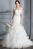 Vestido de Novia de Corte Sirena de Natural de Cola Barriba de Escote Corazón - 1