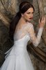 Abito da Sposa A-Line originale con Maniche Lunghe Lungo Spazzola Treno medievale - 5