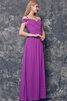 Elegante Vestido de Dama de Honor de Corte-A de Hasta el suelo de Escote en V de Largo - 5