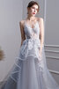 Robe de bal jusqu'au sol noble en satin romantique exclusif - 5