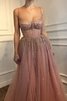 Robe de bal en tulle de princesse avec sans manches éblouissant ligne a - 1