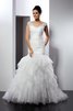 Abito da Sposa Vintage V-Scollo Elegante Alta Vita in Tulle - 1