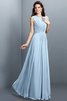 Prinzessin A Linie Plissiertes Normale Taille Brautjungfernkleid mit Drapierung - 18