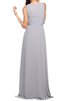 Chiffon A-Line bodenlanges Brautjungfernkleid mit V-Ausschnitt - 2