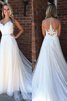 Modesto Vestido de Novia de Corte-A en Tul de Especial - 1