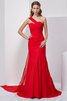 Plissiertes Prinzessin Normale Taille Anständiges Abendkleid aus Chiffon - 1