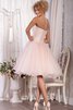 A-Linie hoher Ausschnitt modernes sexy Abiballkleid mit Rücken Schnürung mit Knöpfen - 2