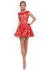 Abito da cocktail a-line mini bella naturale decorato semplice - 2