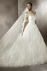Robe de mariée avec zip en tulle pétillant de mode de bal formelle - 1