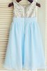 Chiffon Prinzessin Empire Taille Paillette Paillettenbesetztes Blumenmädchenkleid - 3