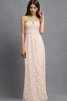 Robe demoiselle d'honneur moderne de col entaillé longueru au niveau de sol de bustier - 3