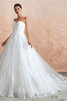 Robe de mariée manche nulle avec décoration dentelle fermeutre eclair en tulle fabuleux - 3