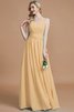 Abito da Damigella Senza Maniche Naturale in Chiffon Principessa A-Line - 18