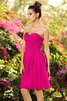 Normale Taille Ärmelloses Chiffon Drapiertes Knielanges Brautjungfernkleid - 11