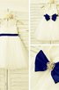 Abito da Cerimonia Bambini Tondo in Tulle Senza Maniche con Fiore Naturale - 5