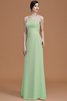 Robe demoiselle d'honneur naturel de bustier ruché manche nulle avec chiffon - 32