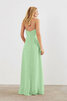 Robe demoiselle d'honneur de fourreau passionnant naturel longue romantique - 2