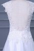 Zeitloses ein Träger konservatives bodenlanges Brautkleid aus Spitze mit gekappten Ärmeln - 3