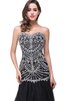 Meerjungfrau Stil Reißverschluss bezauberndes Abendkleid mit Kristall mit Herz-Ausschnitt - 2