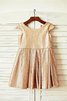 Robe de cortège enfant pailleté naturel encolure ronde de princesse ligne a - 1