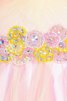 Organza Juwel Ausschnitt Herz-Ausschnitt plissiertes romantisches Abschlusskleid mit Rüschen - 3