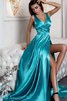 Normale Taille Verlockend Prinzessin Abendkleid mit V-Ausschnitt mit Rüschen - 2