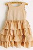 Robe de cortège enfant naturel avec gradins en chiffon longueur mollet de princesse - 2
