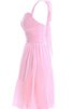 Abito da Damigella Senza Maniche A-Line in Chiffon Anello Cerniera con Increspato - 2