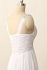 Abito da Sposa con Perline Lungo A Terra Cerniera in Chiffon V-Scollo - 3
