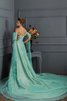 Abito da Sera Lungo Moda A-Line Alta Vita in Taffeta - 2