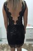 Vestido de Graduacion en Encaje de Corto de Baja escote en V de Joya de Abalorio - 2