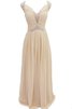 Paillettenbesetztes Chiffon A-Linie plissiertes bodenlanges Brautjungfernkleid - 12