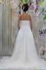 Abito da Sposa Allacciato A Terra Coda A Strascico Corto con Perline A-Line Cuore - 4