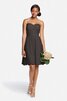 Moderno Vestido de Dama de Honor de Corte-A de Corto de Escote Corazón de Encaje Adorno - 15