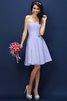 Normale Taille Drapiertes Mini Brautjungfernkleid mit Herz-Ausschnitt mit Plissierungen - 15
