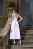 Robe de mariée distinguee manche nulle arrivée au cheville a-ligne col en bateau - 2