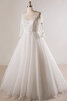 Robe de mariée avec manche longue brillant naturel delicat exclusif - 3