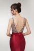 Perlenbesetztes Faszinierend Schickes Ballkleid aus Satin mit Natürlicher Taille - 4