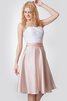 Robe demoiselle d'honneur courte romantique ruché de bustier a-ligne - 2