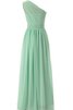 Plissiertes A-Linie Ärmelloses Chiffon bodenlanges Brautjungfernkleid - 3