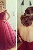 Duchesse-Linie Gericht Schleppe zeitloses V-Ausschnitt romantisches Abendkleid mit Applikation - 2