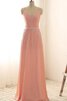 Robe demoiselle d'honneur bandouliere spaghetti v encolure avec lacets appliques en chiffon - 1