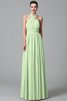 Robe demoiselle d'honneur a-ligne de princesse de lotus de dos nu avec chiffon - 26