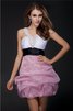 Robe de cocktail courte en organza de mode de bal de col en v ceinture - 1