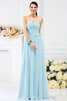 Drapiertes Prinzessin A Linie Bodenlanges Brautjungfernkleid aus Chiffon - 18