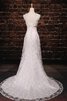 Robe de mariée avec perle longueur mollet en satin d'épaule asymétrique textile en tulle - 3