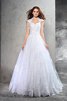 Duchesse-Linie Herz-Ausschnitt Natürliche Taile Sittsames Brautkleid ohne Ärmeln - 3